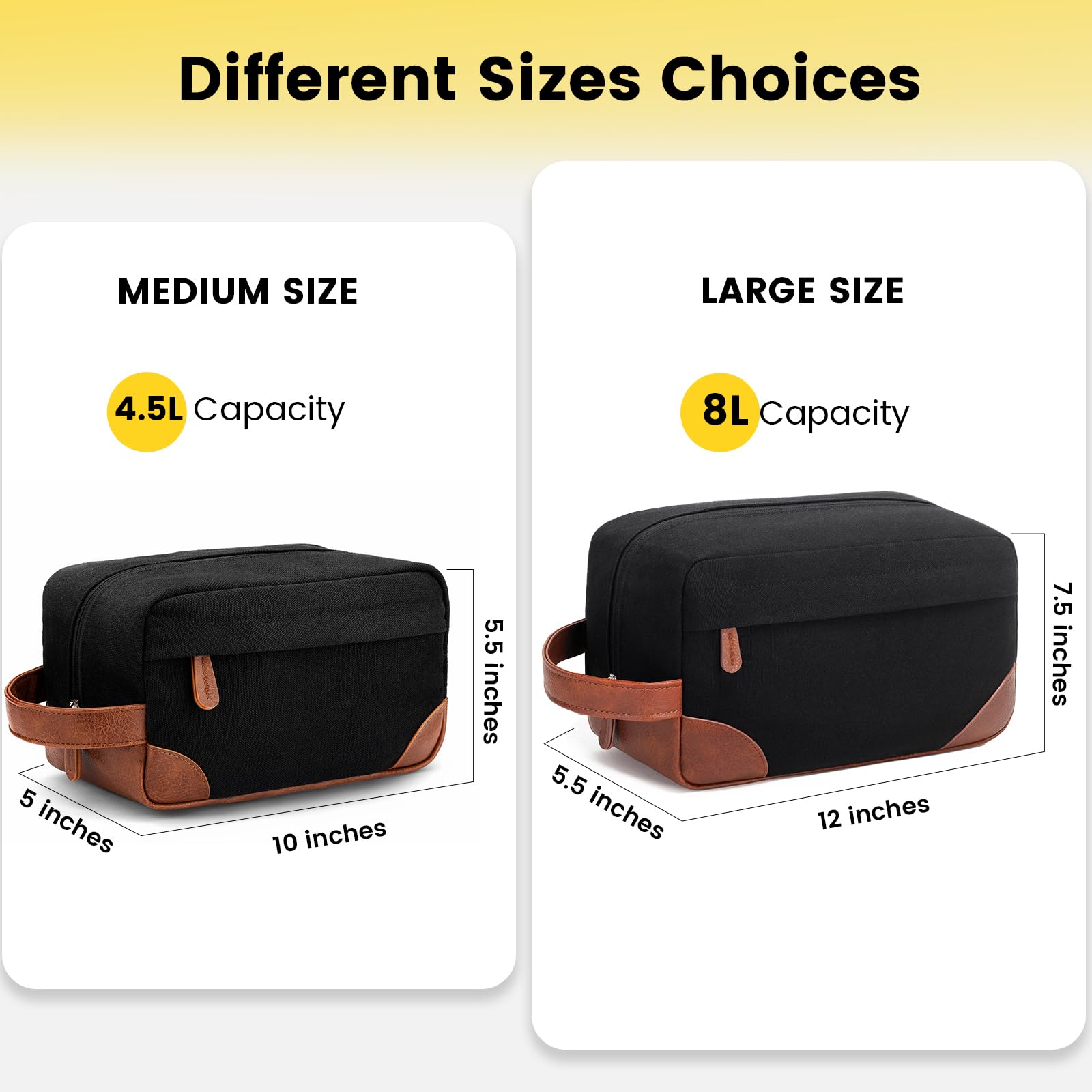 Zyntheray Toiletry Bag Hanging Dopp Kit for Men