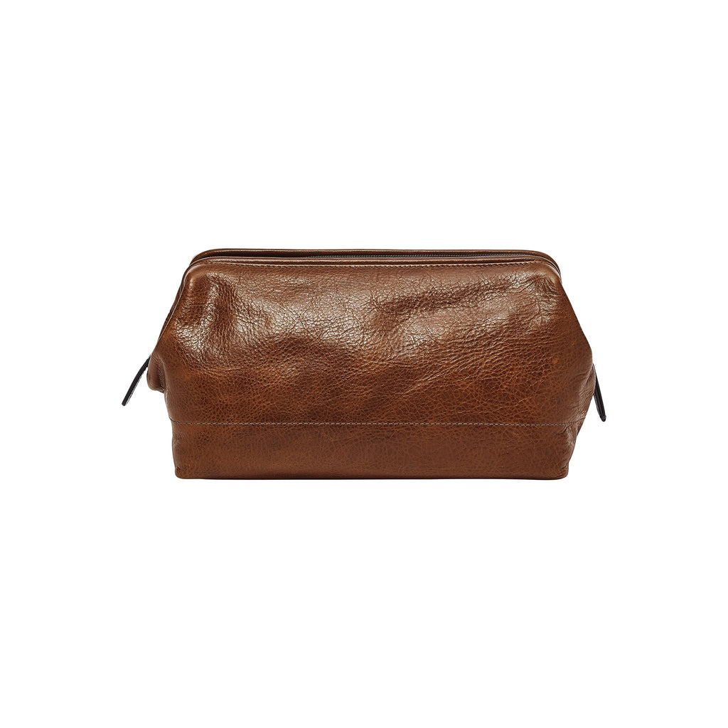 Leather Travel Toiletry Bag Shave Dopp Kit